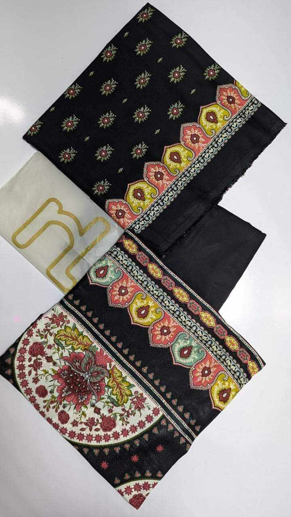 Nishat 3pc linen with linen shawl