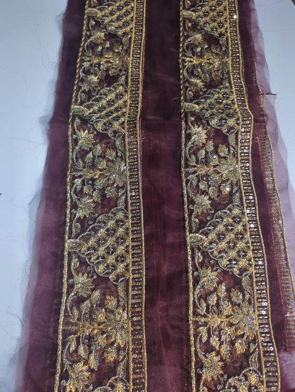 Organza Embroidered Border