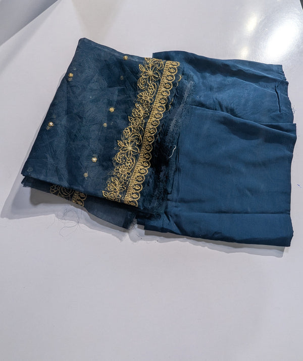 Baroque Silk 3pcs with Organza Dupatta 729