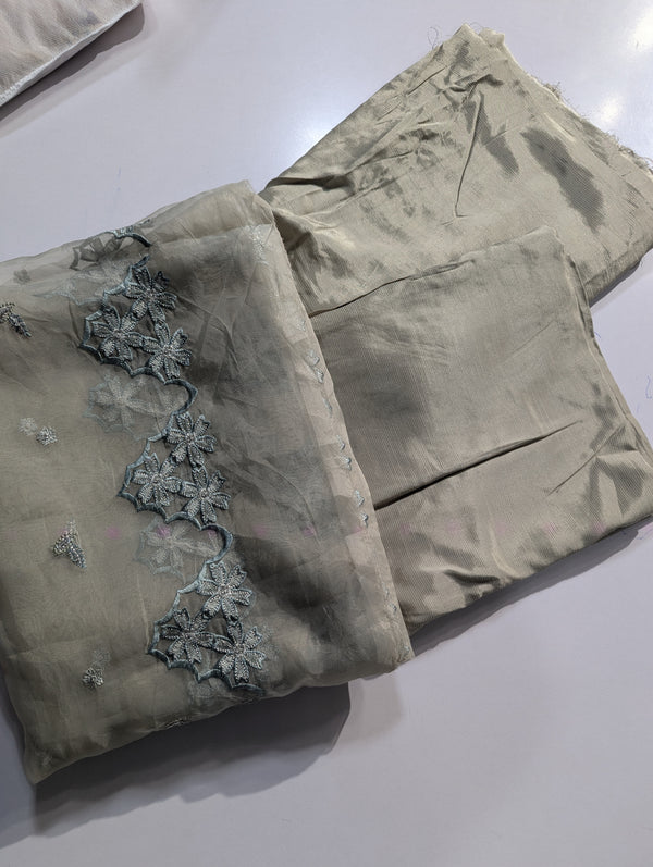 Baroque Silk 3pcs with Organza Dupatta