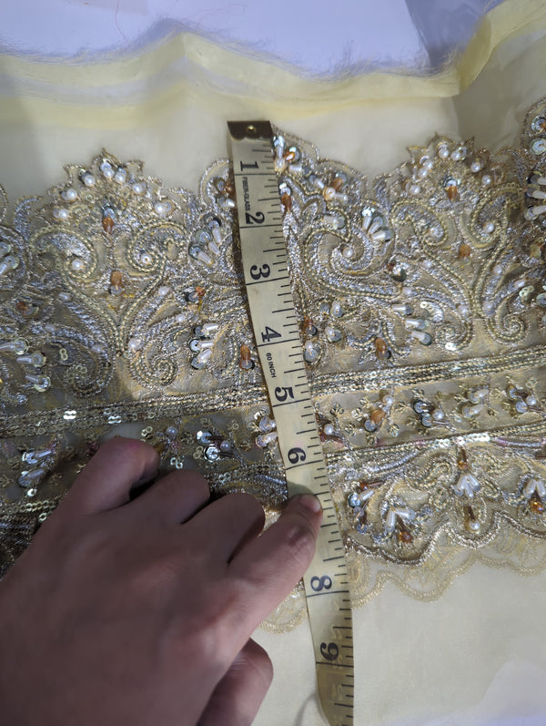 Organza handwork border