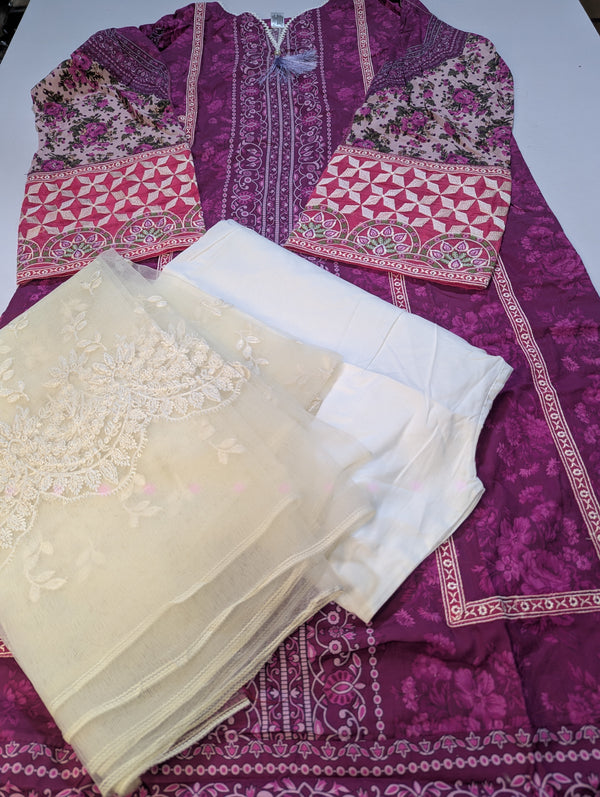 MnM lawn Dress 3pcs