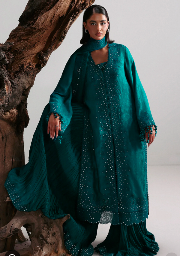 Afrozeh Slate luxury Pret 2025