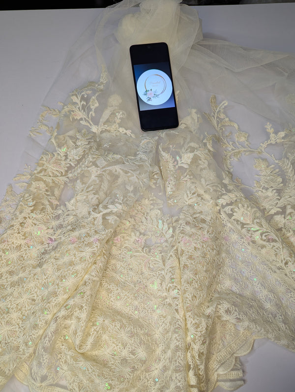 Baroque Dupatta Embroidered Net