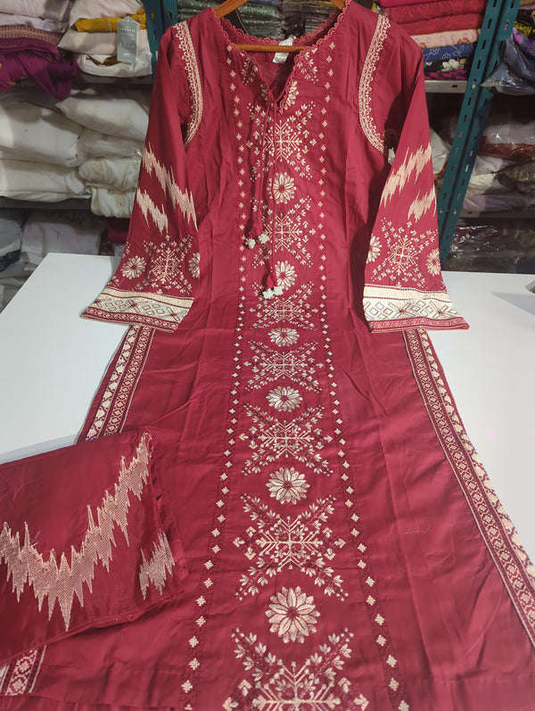 MnM lawn Embroidered 2pcs 4677