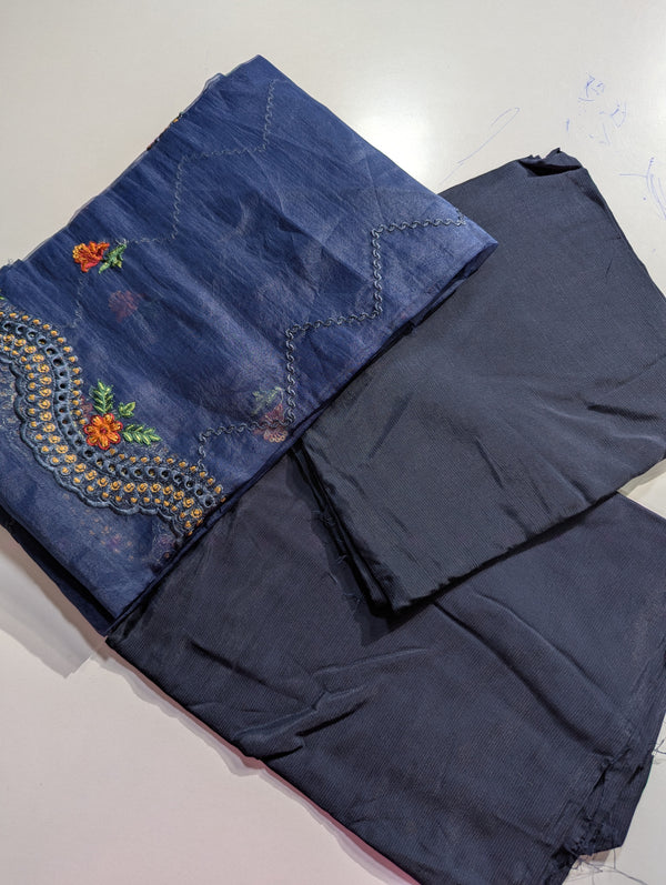 Baroque Silk 3pcs with Organza Dupatta