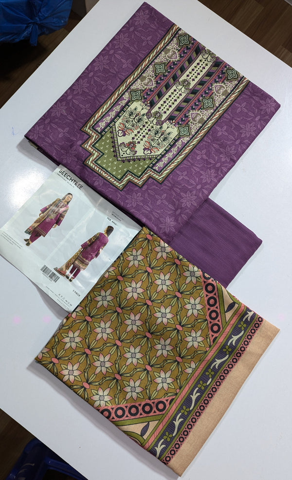 Beechtree Khaddar 3pcs with Pashmina shawl