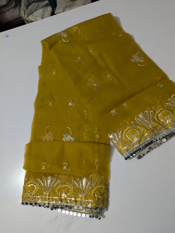 Ready to wear organza Dupatta 8811