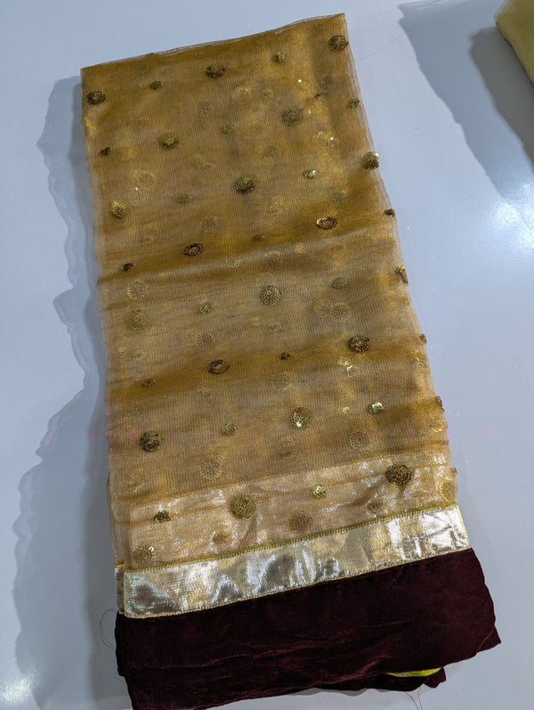 Ready to wear khadi Net Dupatta 7733