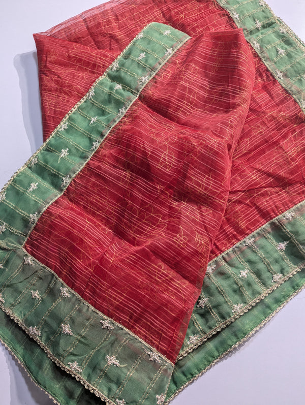 MnM Organza Dupatta 7087