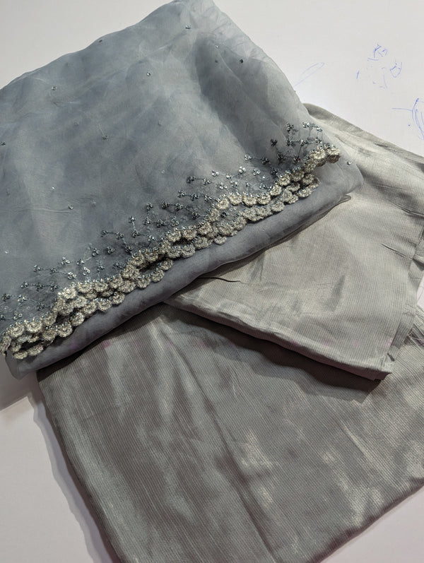Baroque Silk 3pcs with Organza Dupatta