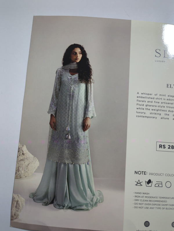 Afrozeh slate luxury Pret 7293